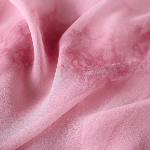 【林栖设计小店】【植物染】不规则真丝连衣裙粉色宽松2025夏季新品桑蚕丝长裙女1941222B 商品图3