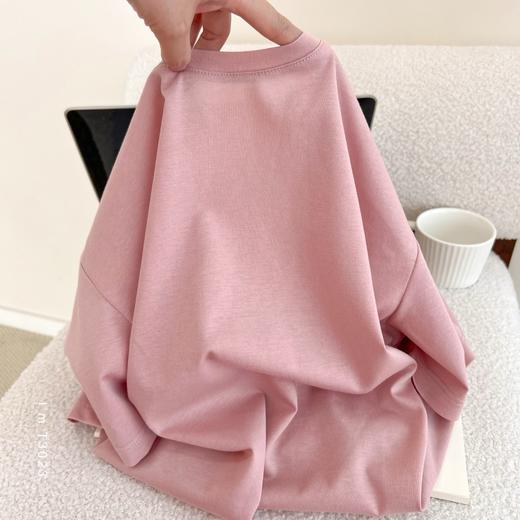 老米优品🎈 3-5天！品质nice，无拘束的体验感！《情侣款💏简约丝光棉纯色宽松tee 》垂感，丝滑，凉爽，不挑人 ！T250516B 商品图2