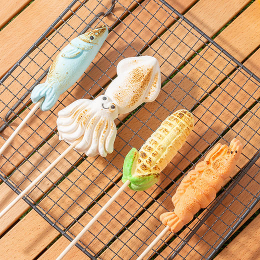 【自嗨炉❗烧烤棉花糖】一口下去能拉丝，外焦里嫩口感独特，烤香四溢好吃不腻，DIY烧烤卡通棉花糖网红自制儿童围炉煮茶小零食QQ 商品图1