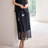 玳莎真丝乔其印花半裙显瘦国风优雅气质长款裙子2025年夏季新款  FB34307 商品缩略图1