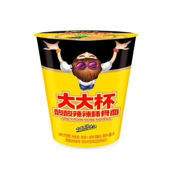 统一汤达人 大大杯酸酸辣辣豚骨面杯面126g*12杯泡面新老包装随机发货 /粮油调味 /方便食品 /方便面 商品图0