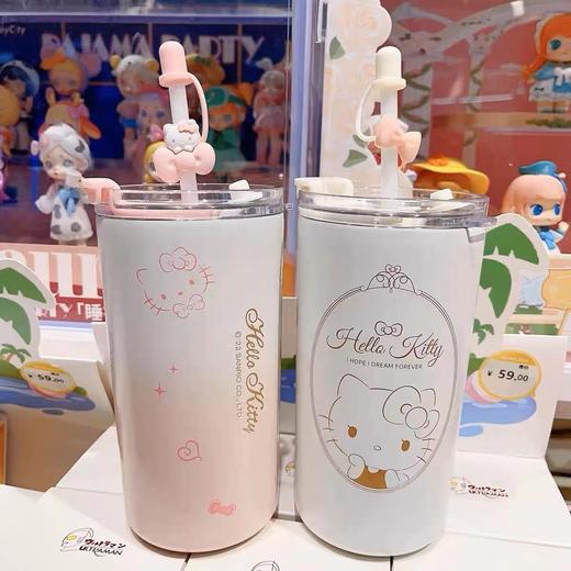 【美好的一天，从喝水开始！】可爱hellokitty保温杯 高颜值316不锈钢 大容量网红爆款 保冷吸管杯-QQ 商品图3