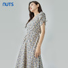 NUTS夏季新品V领碎花时尚优雅气质显瘦短袖连衣裙326101403B 商品缩略图4