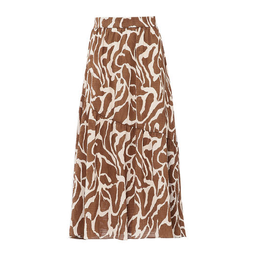 EITIE爱特爱夏季新款印花通勤显瘦a字半身裙7806512 商品图6