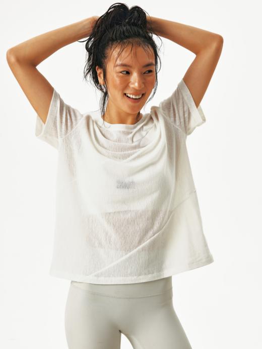 CryingCenter 半透明倾斜分割修身/宽松短袖 哭喊中心 商品图0