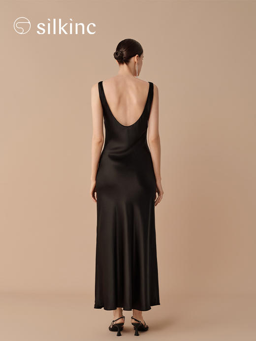 丝所｜24H032A 重磅真丝苍穹黑晚礼长裙［ 黑 ] 商品图6