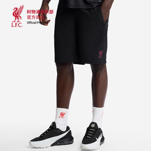 【官网同款】利物浦俱乐部 | 黑色短裤夏日男士利物鸟拉链口袋运动裤 商品图2