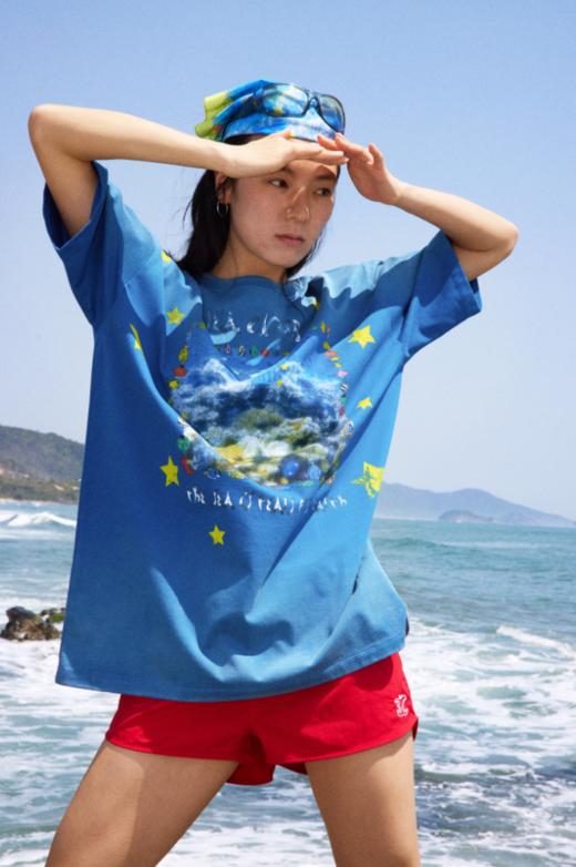 CryingCenter 星星热带鱼水族馆重磅洗水做旧短袖T恤 哭喊中心 商品图3