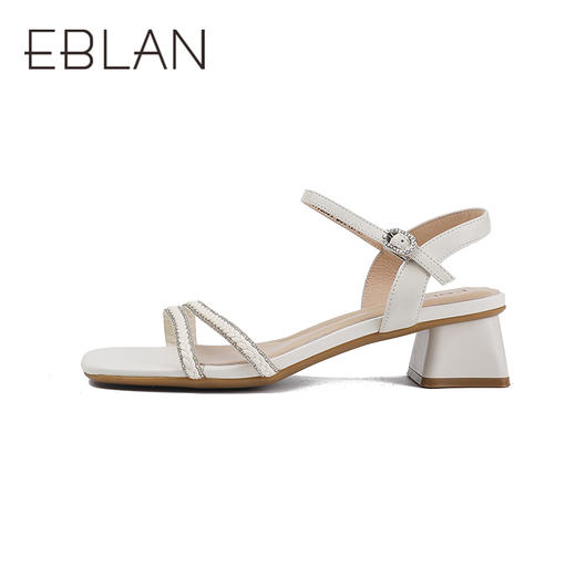 伊伴夏季编织条带知性方头凉鞋B25351703 商品图1