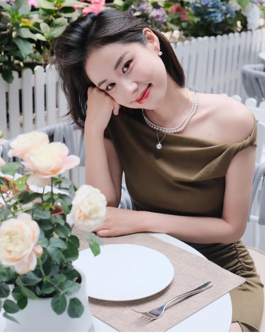 进口真锆石施华洛世奇珍珠14K度真金平替澳白珍珠项链 商品图6