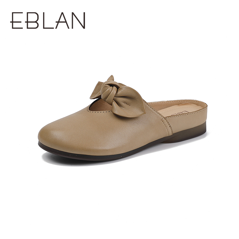 伊伴夏季懒人勃肯拖减龄蝴蝶结凉鞋B25286208