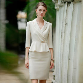 AD气质女神范职业装连衣裙春名媛时尚OL工作服