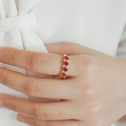 【高级珠宝】绮梦系列 | 鎏金涟漪钻石戒指2 商品图1