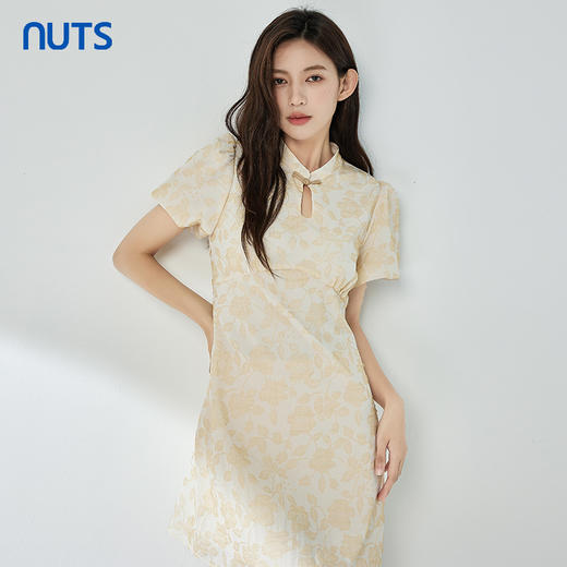 NUTS夏季新品时尚优雅气质设计感显瘦清新短袖连衣裙326101372 商品图2