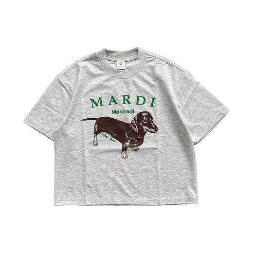 2025夏季亲子装MD印花同学！小雏菊腊肠狗休闲圆领纯棉宽大oversize短袖！ 商品图3