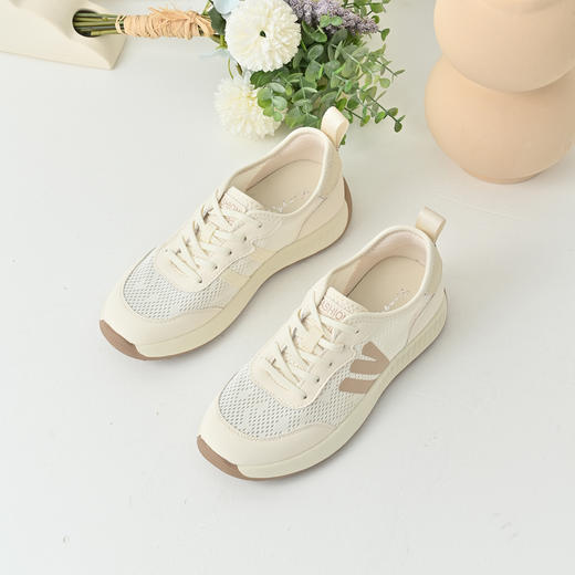 经典鲨2025年夏季款韩版时尚拼色网纱透气舒适轻便休闲鞋女KW172-529061 商品图1