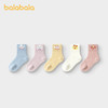 巴拉巴拉宝宝袜子秋季新品婴幼儿中筒袜棉弹不勒无骨手工缝五双装 商品缩略图2