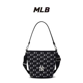 【MLB提花水桶包】男女情侣款暗纹提花斜跨水桶包