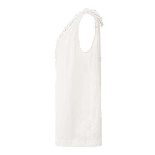 【2件9折】【Petit Bari】(多色)女士设计感木耳边法式小衫无袖衬衫 商品图7