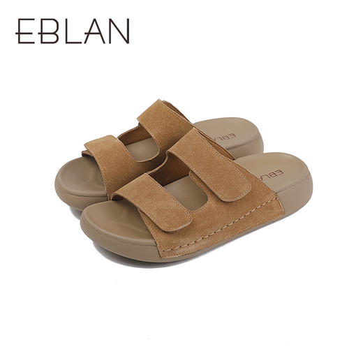 伊伴夏季懒人勃肯拖魔术贴凉鞋B25310801 商品图4