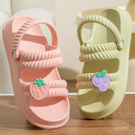 【炒鸡好看！拖鞋/凉鞋两穿设计】女夏季新款厚底时尚百搭室内外两穿软底防滑踩屎感拖鞋女。ry 商品图3