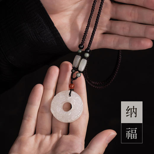 【纳福迎财❗貔貅平安扣项链】呈现莹润光泽，精雕细琢栩栩如生，男女款男士吊坠挂件 礼物 商品图3