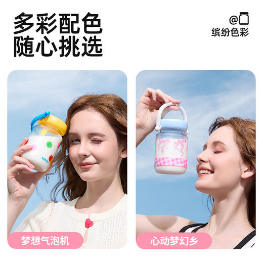 【困妈周年庆】bablov迷你玻璃杯高硼硅随行水杯女生高颜值便携带盖豆浆小巧杯子 商品图4