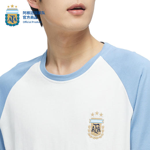 【官方正版】阿根廷国家队 | 夏季蓝白插肩短袖棉质面料舒适透气 商品图4