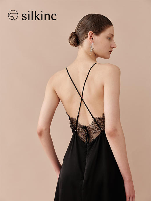 丝所｜24W026A 蕾丝小礼裙［ 黑 ] 商品图3