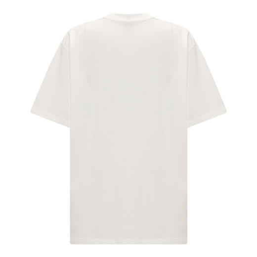 【2件9折】【Petit Bari】菱格纹鬼脸印花短袖T恤 男女同款圆领宽松短T 商品图3