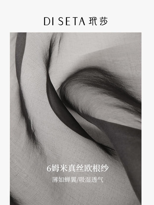 玳莎真丝欧根纱V领马甲女2025年夏季新款轻薄透气显瘦上衣外搭  FB37005 商品图3