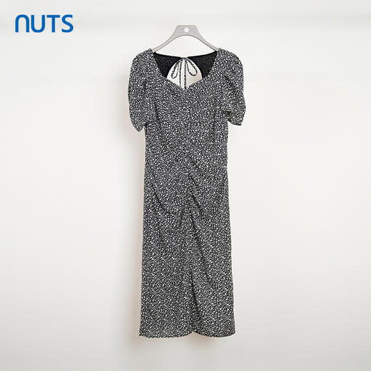 NUTS夏季新品V领时尚修身显瘦气质短袖连衣裙428103533 商品图2
