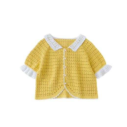 苏苏姐家轻云短袖开衫手工diy编织钩针毛线团自制衣服材料包 商品图4