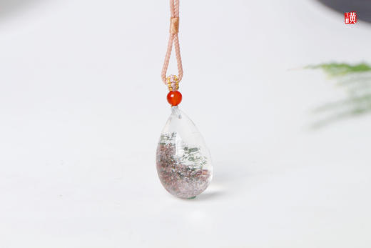 【彤隐】绿幽灵水晶吊坠 配精美挂绳 商品图2