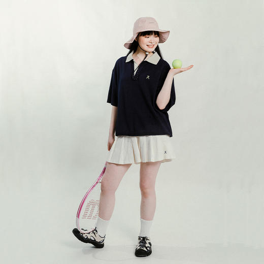 【出游季特惠】ACMEITEM爱棵米 户外情侣短袖polo衫宽松撞色休闲上衣男女GAG3240226C 商品图3