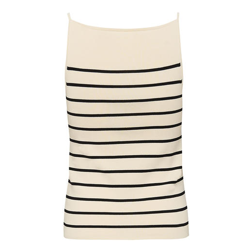 【2件9折】【Petit Bari】简约条纹一字肩针织吊带上衣 商品图3