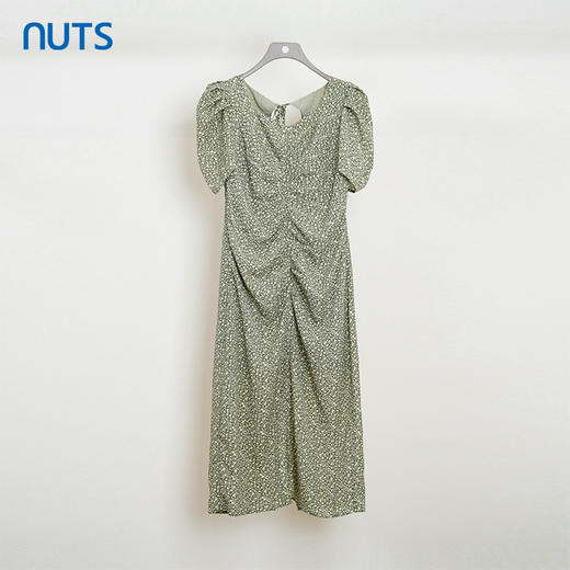 NUTS夏季新品V领时尚修身显瘦气质短袖连衣裙428103533 商品图0