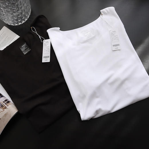 官网580！60s高弹丝滑莫代尔男士薄款无痕短袖T恤 随心裁打底衫家居服睡衣夏 商品图6
