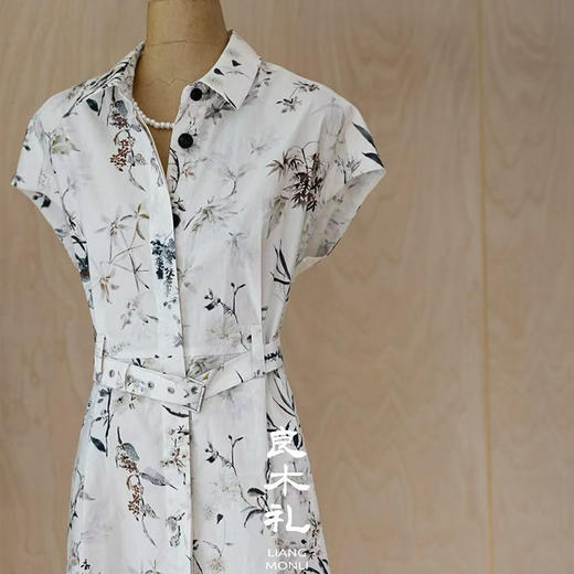 【预售7天】良木礼印花衬衫裙（86832） 商品图1