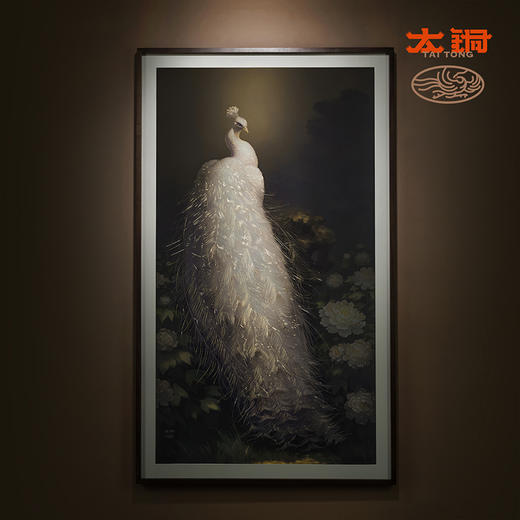 太铜 手工錾刻 铜雕画《牡丹仙子》客厅玄关画沙发背景墙装饰画 商品图2