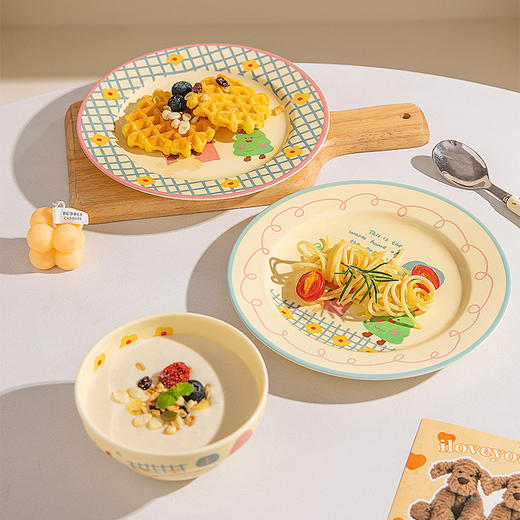 摩登主妇可爱盘子碗家用2025新款高颜值一人食餐具特别好看的餐盘 商品图3