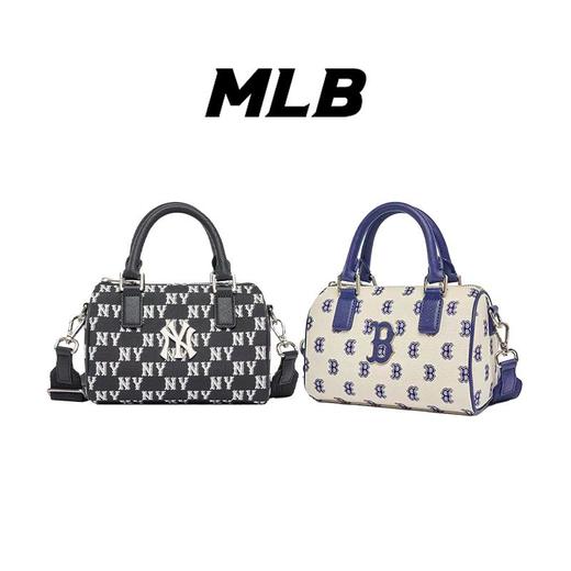 【MLB满印老花波士顿包】MLB男女情侣复古钻石老花手提斜挎单肩时尚 商品图1