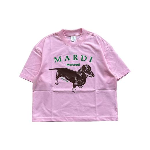 2025夏季亲子装MD印花同学！小雏菊腊肠狗休闲圆领纯棉宽大oversize短袖！ 商品图4