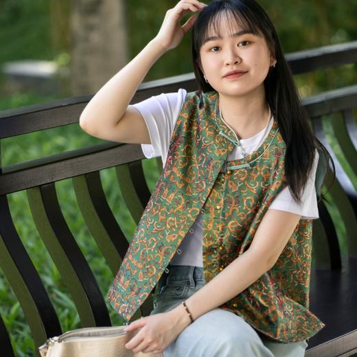 菜菜家蜀锦真丝马甲|35姆米重磅蜀锦+6A级桑蚕丝，老钱风松弛舒适不挑人 商品图0