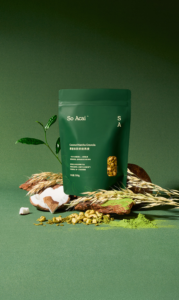 椰香抹茶烘焙燕麦