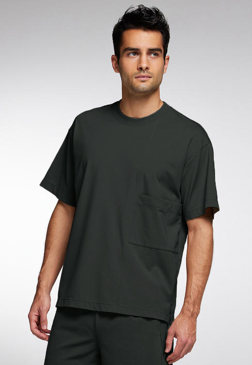 官网1280！棉盖丝经典圆领高弹男士短袖短裤睡衣套装 宽松休闲可外穿家居服 商品图3