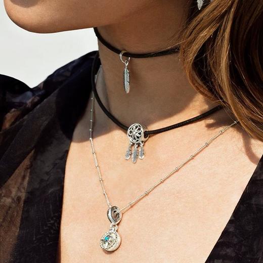 【礼盒礼袋】PANDORA/潘多拉海洋之心/斑斓之梦捕梦网/为爱冒险项链合集 商品图7