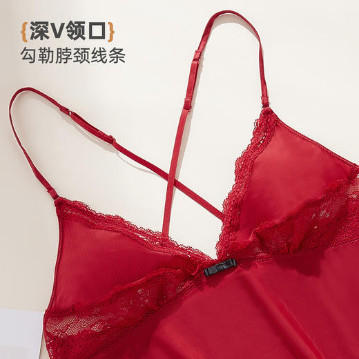 雅黛俪性感睡衣女夏季薄款纯欲风蕾丝吊带家居裙 商品图7