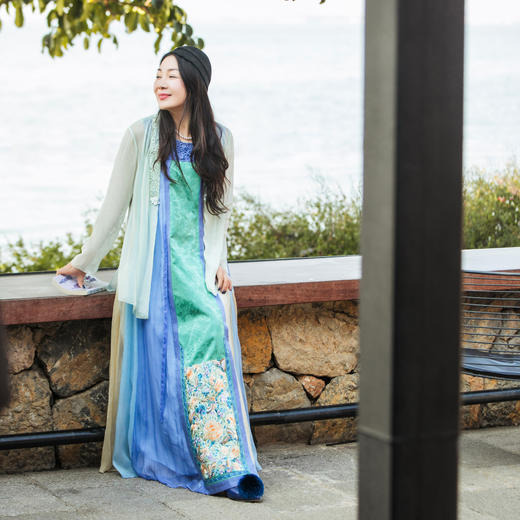 【林栖设计小店】真丝马面连衣裙钩花绣花新中式国风2025夏季新品桑蚕丝女1952092 商品图4