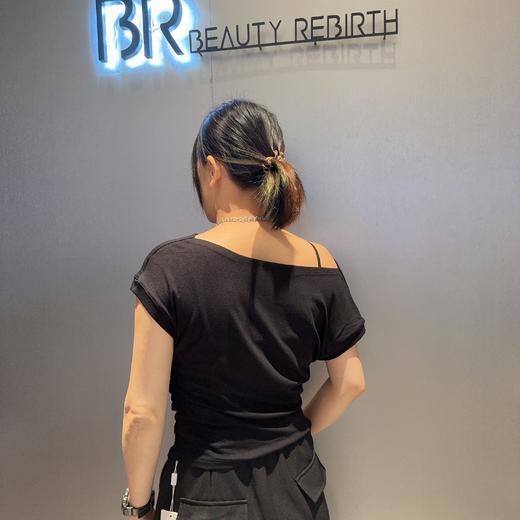 MY不规则褶皱T恤50402（黑）夏季 152160030321 商品图1